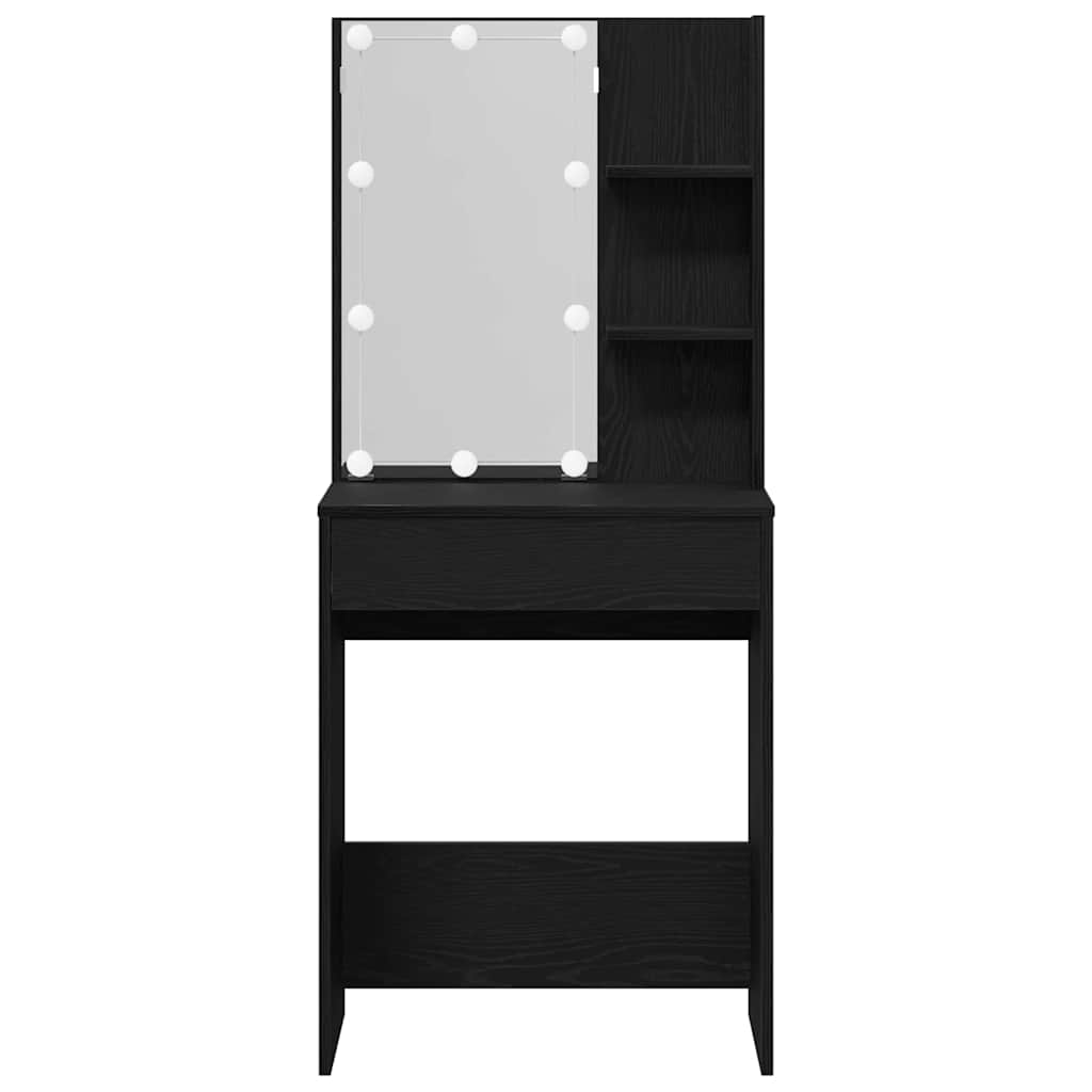 Dressing Table Black Oak 60 x 40 x 140 cm Engineered Wood