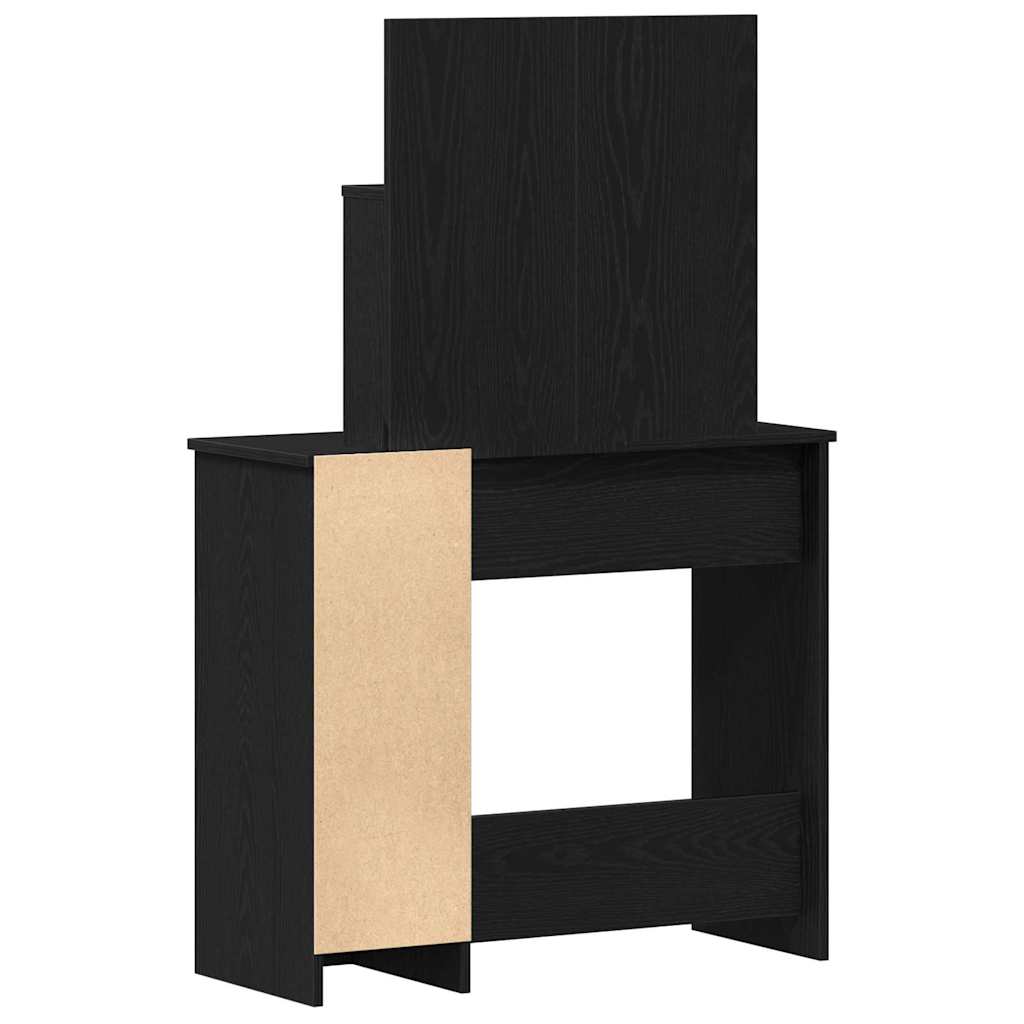 Dressing Table Black Oak 86.5 x 35 x 136 cm Engineered Wood