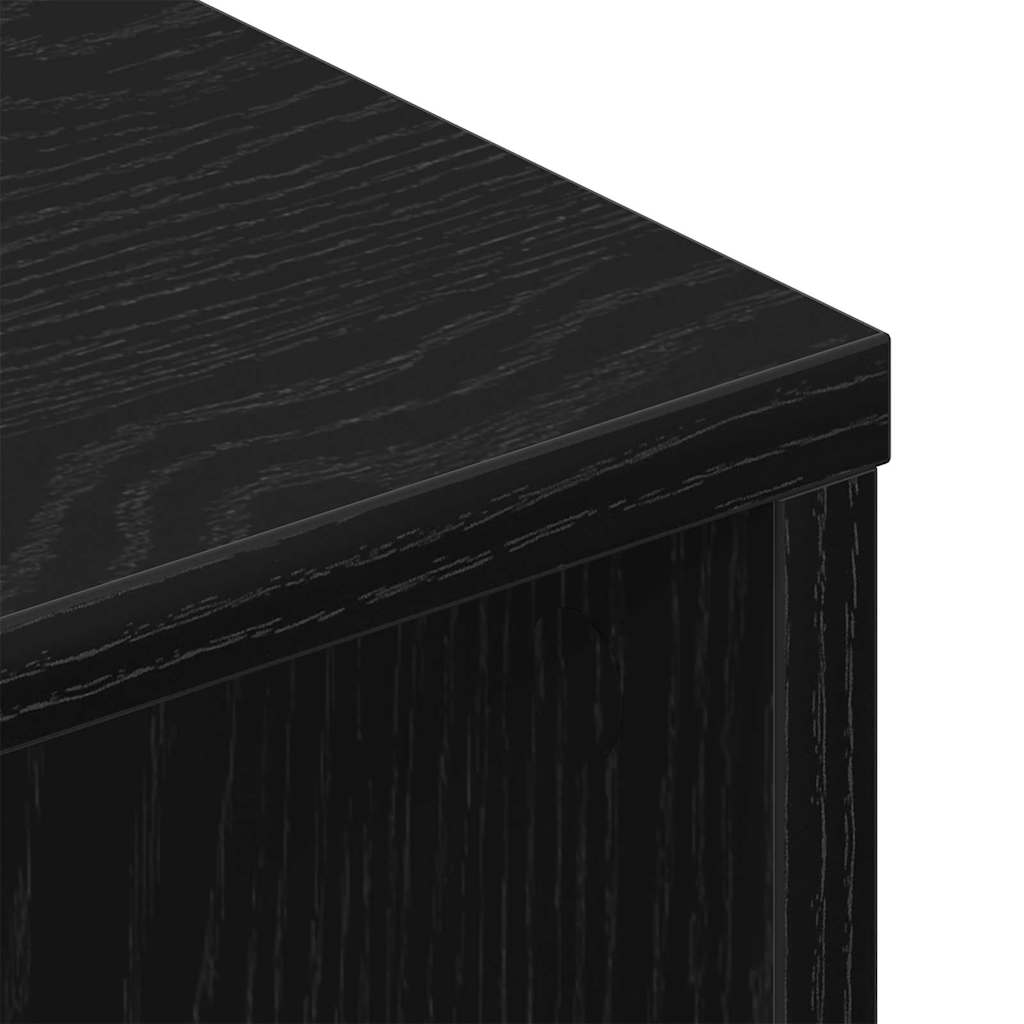 TV Cabinet 2 pcs Black Oak 80 x 30 x 30 cm Engineered Wood