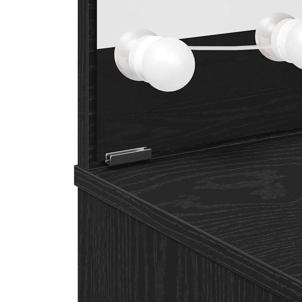 Dressing Table Black Oak 74.5 x 40 x 141 cm Engineered Wood