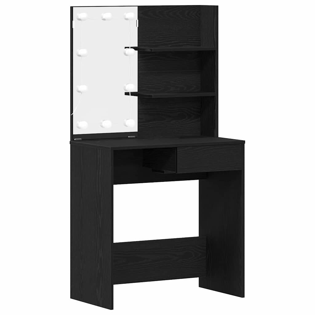 Dressing Table Black Oak 74.5 x 40 x 141 cm Engineered Wood