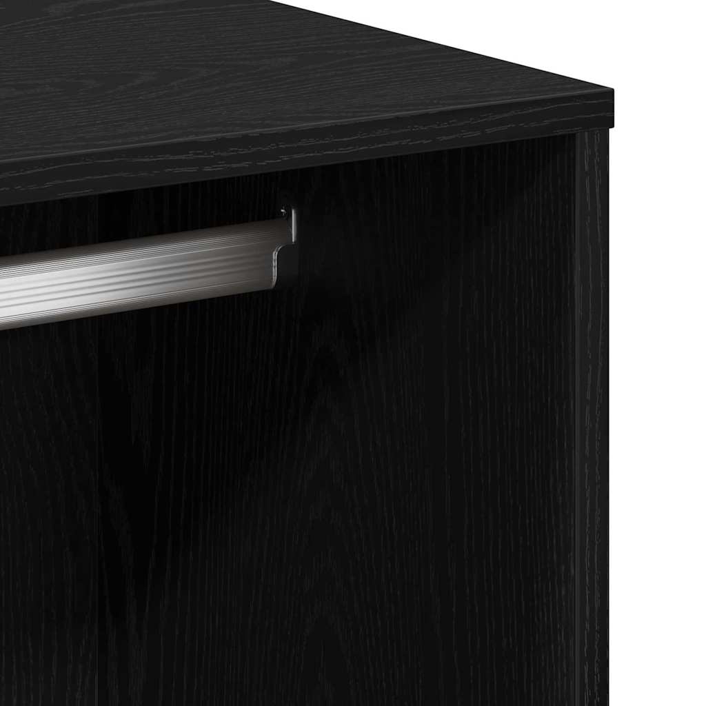 Cosmetic Cabinet Black Oak 80 x 40 x 75 cm Engineered Wood