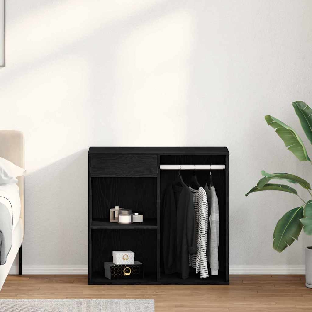 Cosmetic Cabinet Black Oak 80 x 40 x 75 cm Engineered Wood