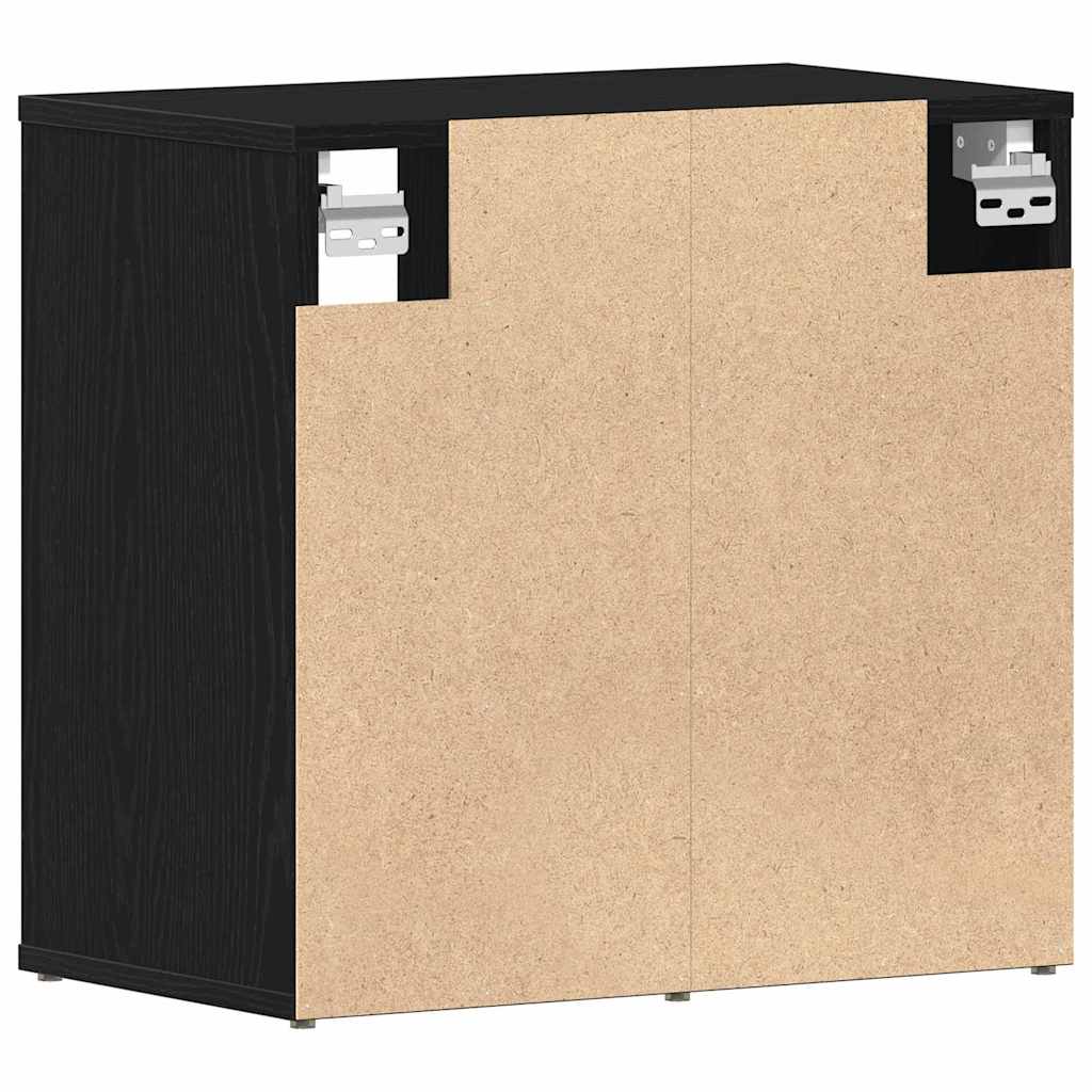 Shoe Cabinet 2 pcs 52 x 30 x 50.5 cm Engineered Wood Black Oak