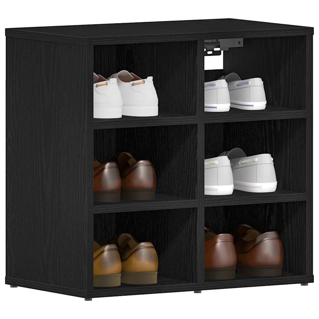 Shoe Cabinet 2 pcs 52 x 30 x 50.5 cm Engineered Wood Black Oak