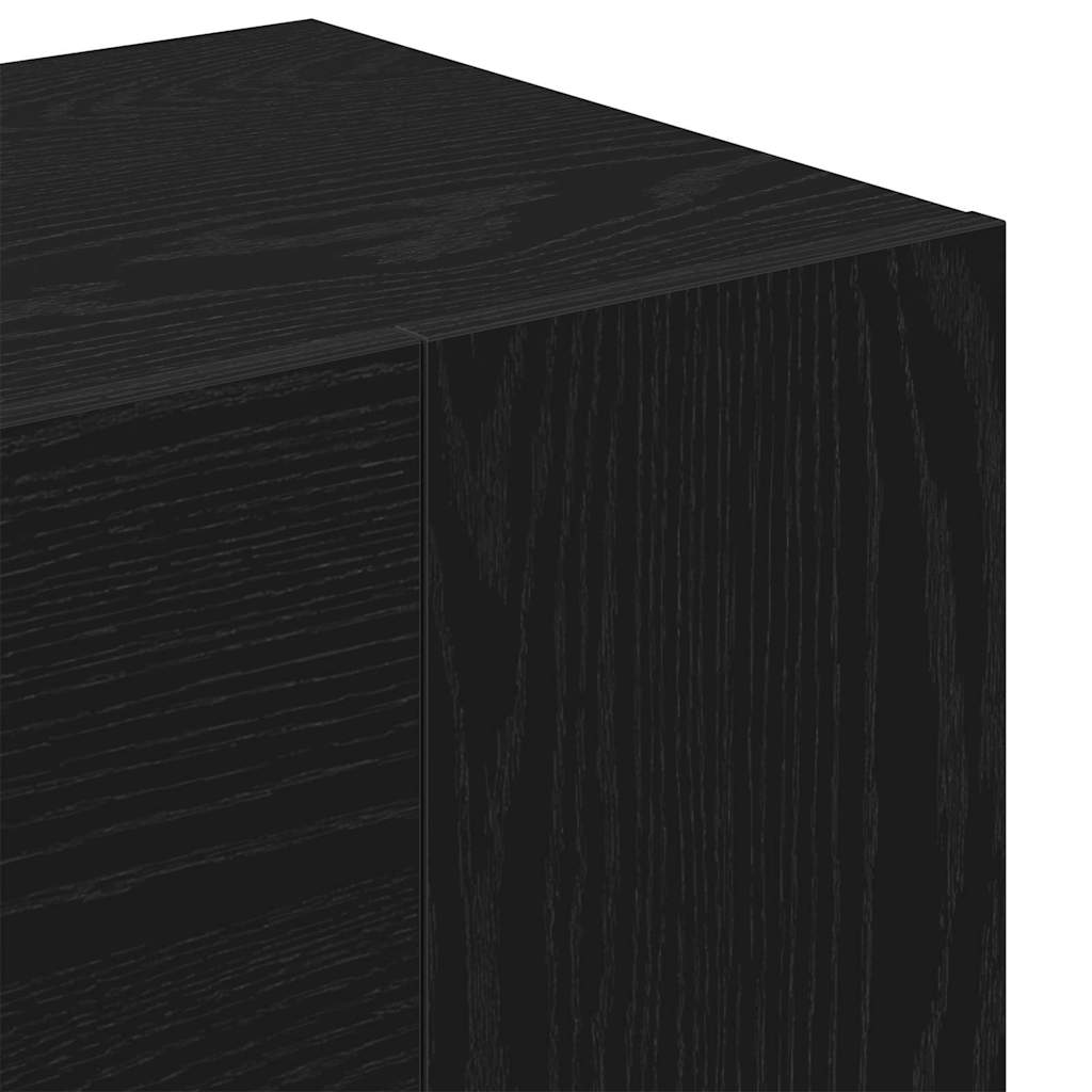 Hallway Cabinet Black Oak 97.5 x 37 x 99 cm Engineered Wood