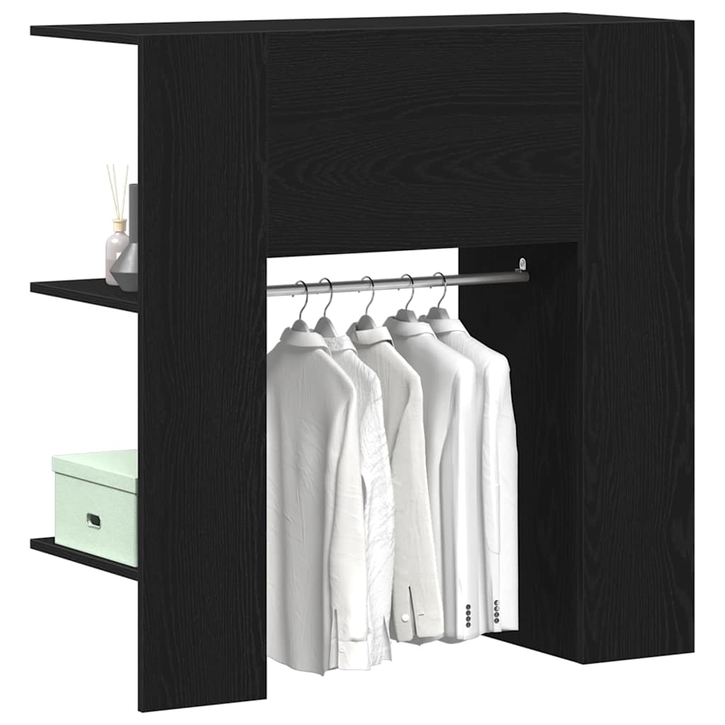 Hallway Cabinet Black Oak 97.5 x 37 x 99 cm Engineered Wood