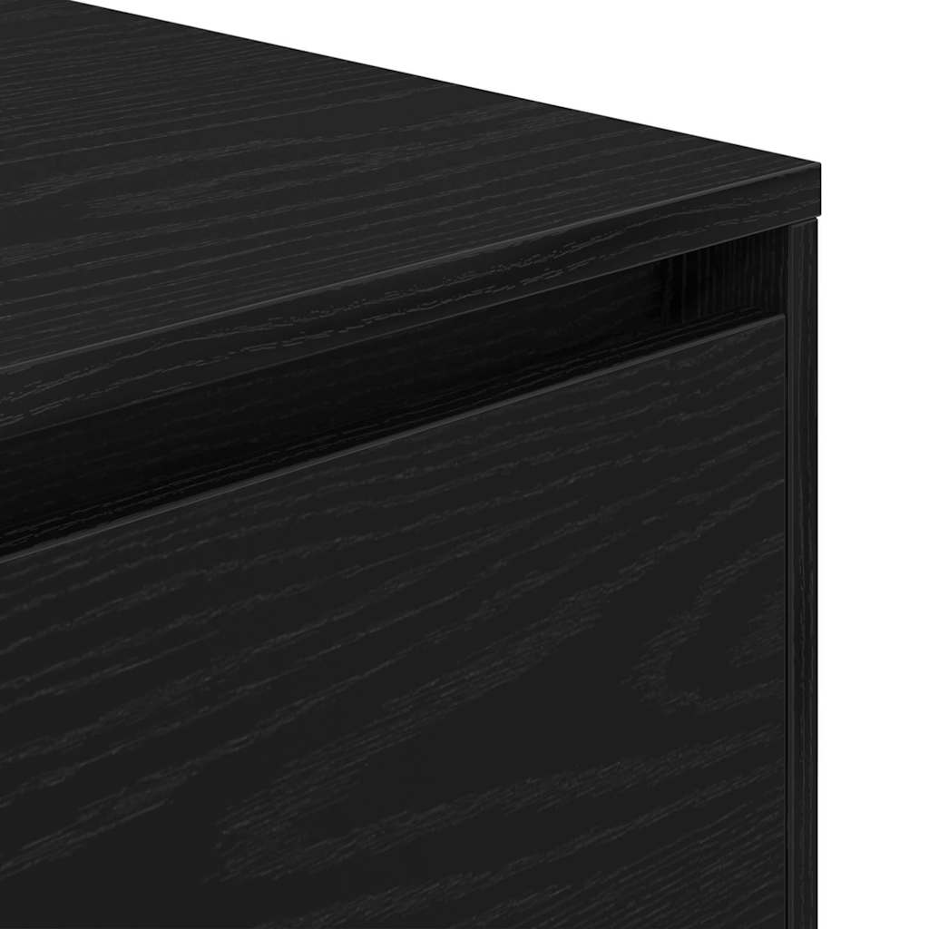 Chest of Drawers Black Oak 40.5 x 40 x 40 cm Engineered Wood