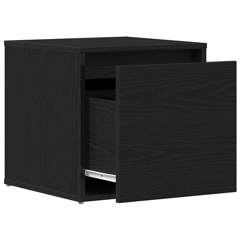 Chest of Drawers Black Oak 40.5 x 40 x 40 cm Engineered Wood