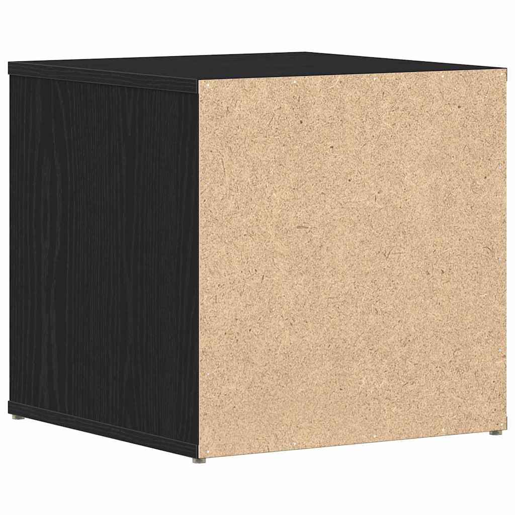 Chest of Drawers Black Oak 40.5 x 40 x 40 cm Engineered Wood