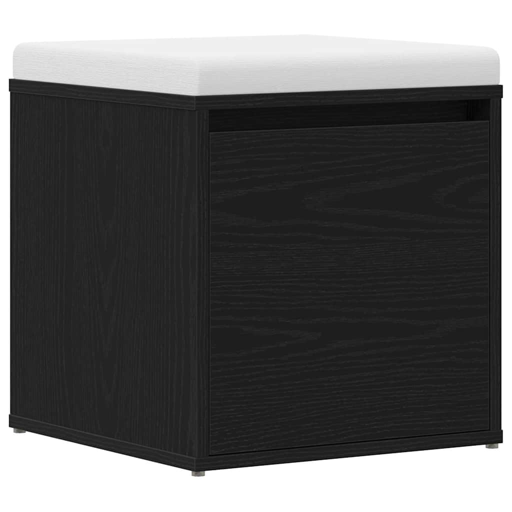 Chest of Drawers Black Oak 40.5 x 40 x 40 cm Engineered Wood