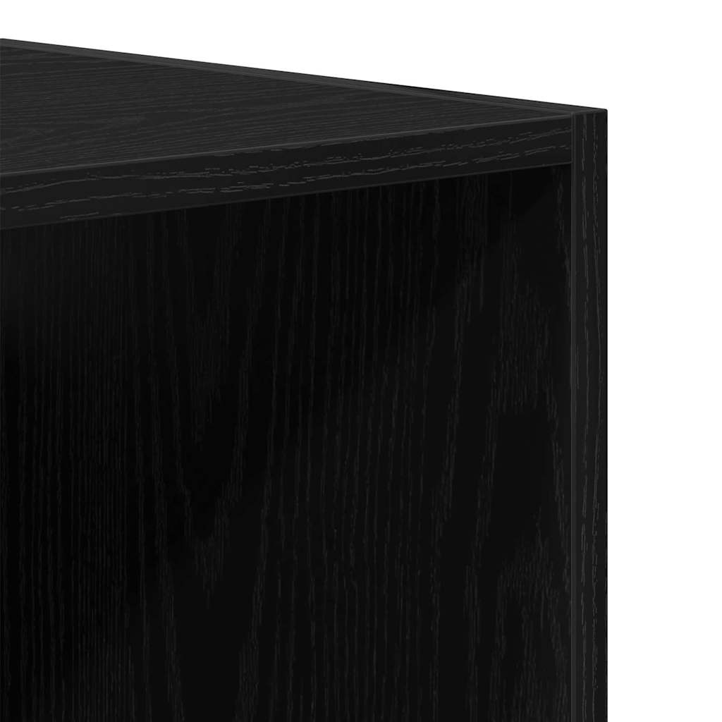 Hanging Wall Cabinet Black Oak 69.5 x 32.5 x 90 cm