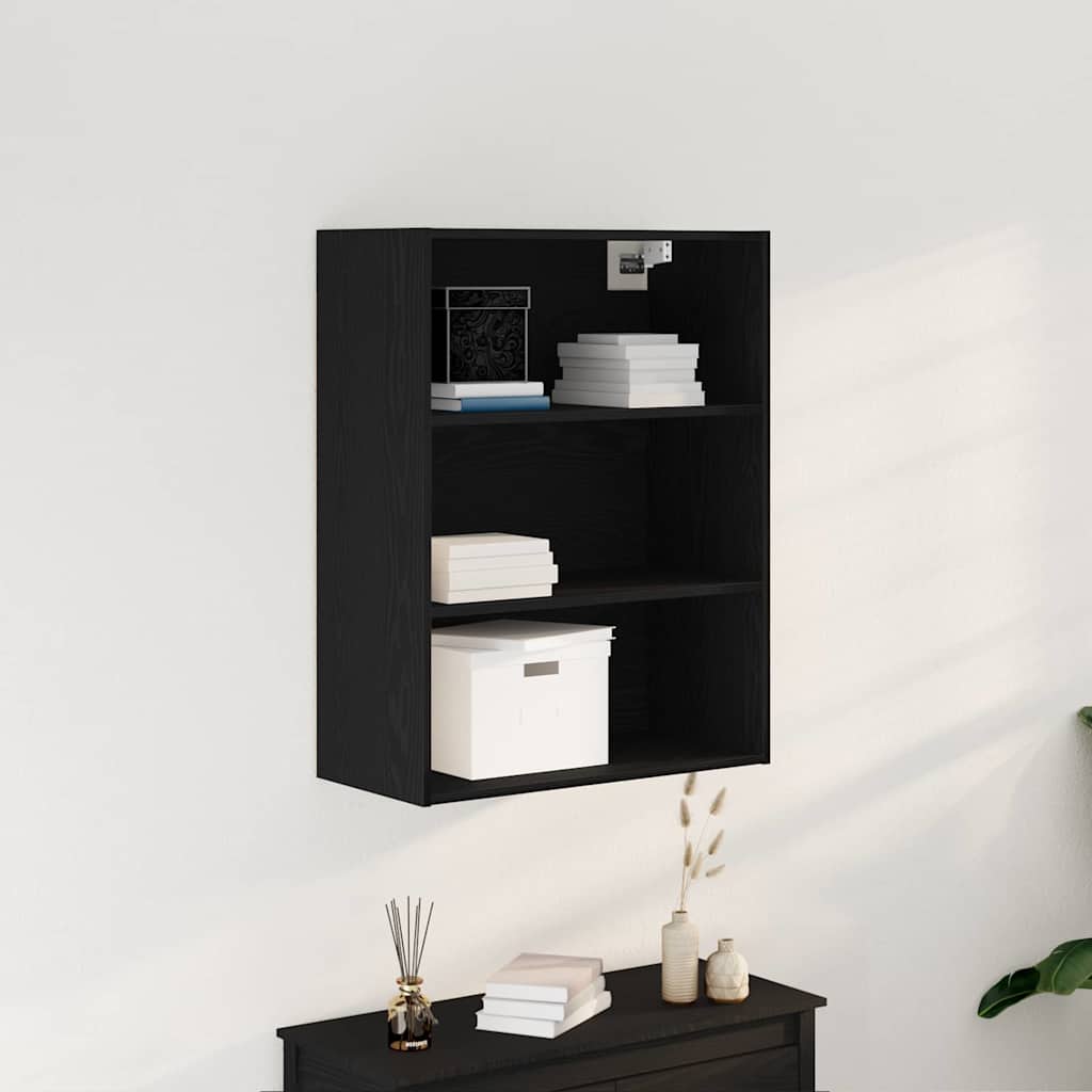 Hanging Wall Cabinet Black Oak 69.5 x 32.5 x 90 cm
