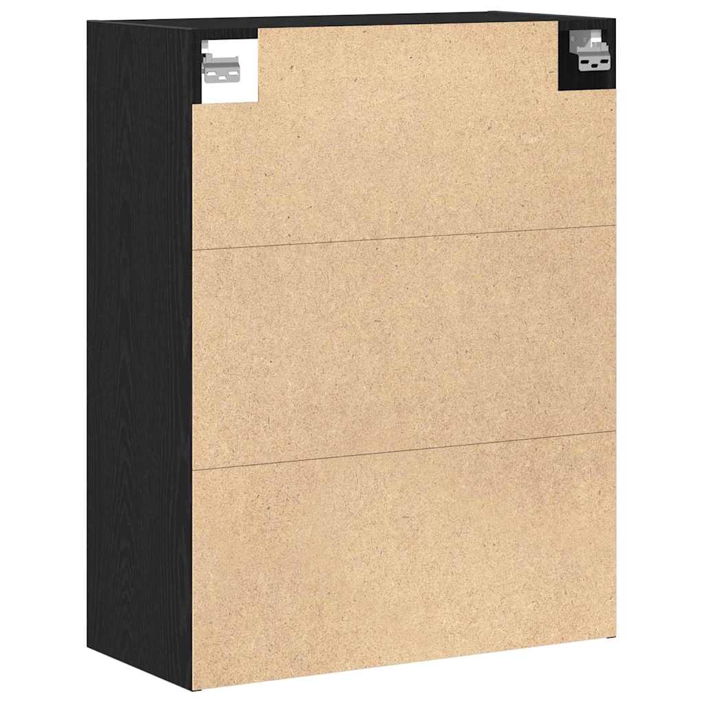 Hanging Wall Cabinet Black Oak 69.5 x 32.5 x 90 cm