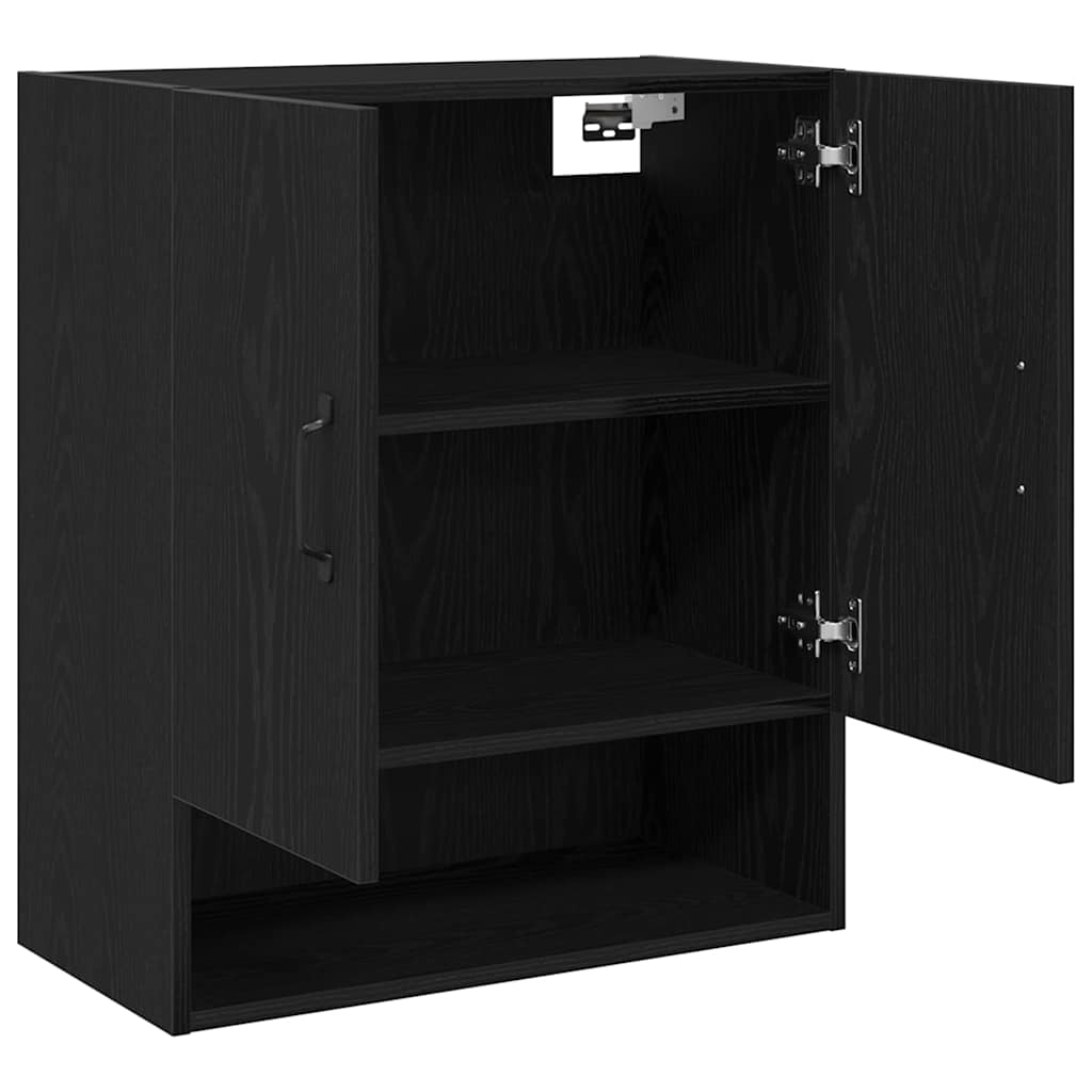 Wall Cabinet 60 x 30 x 70 cm Engineered Wood Black Oak