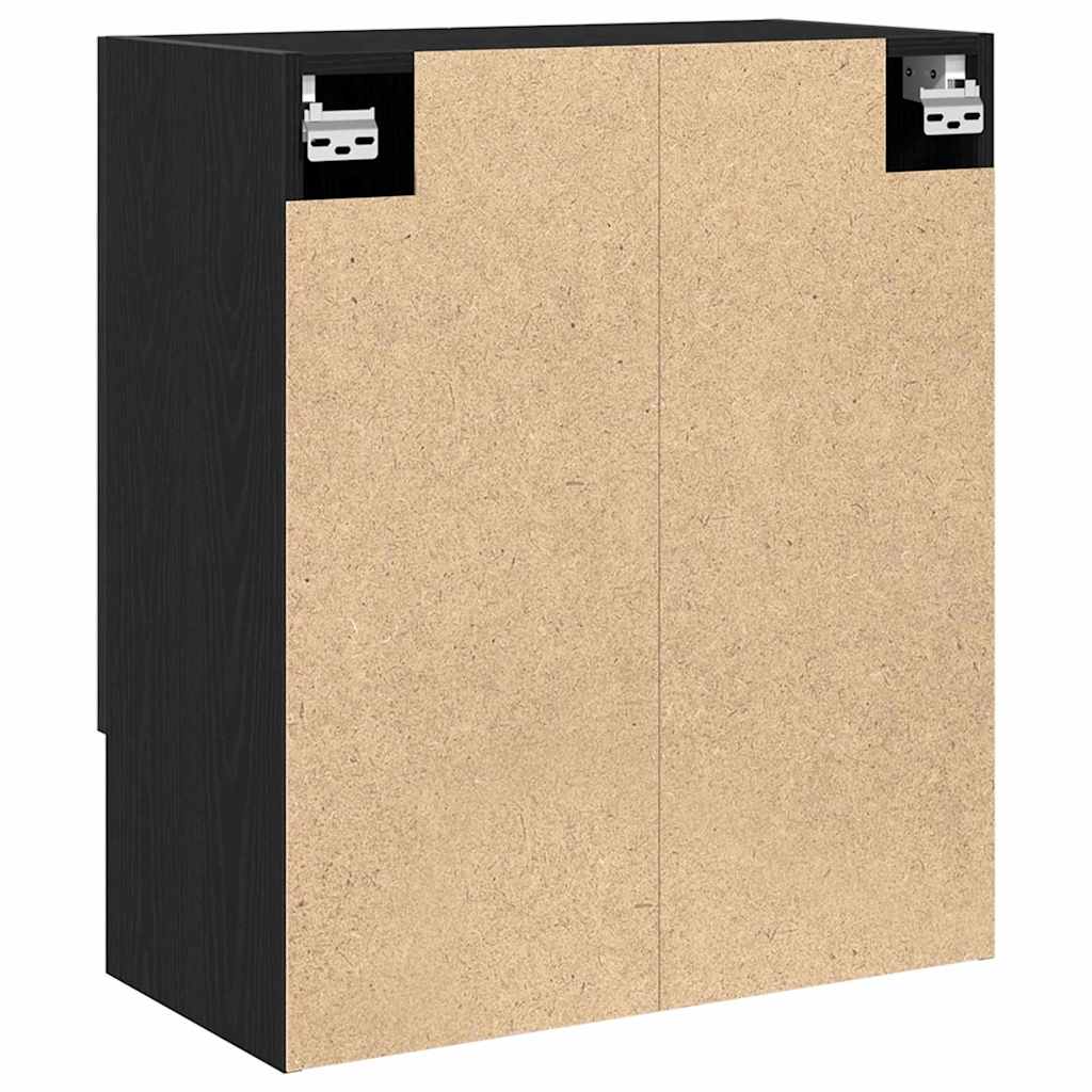 Wall Cabinet 60 x 30 x 70 cm Engineered Wood Black Oak
