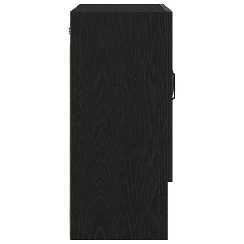 Wall Cabinet 60 x 30 x 70 cm Engineered Wood Black Oak