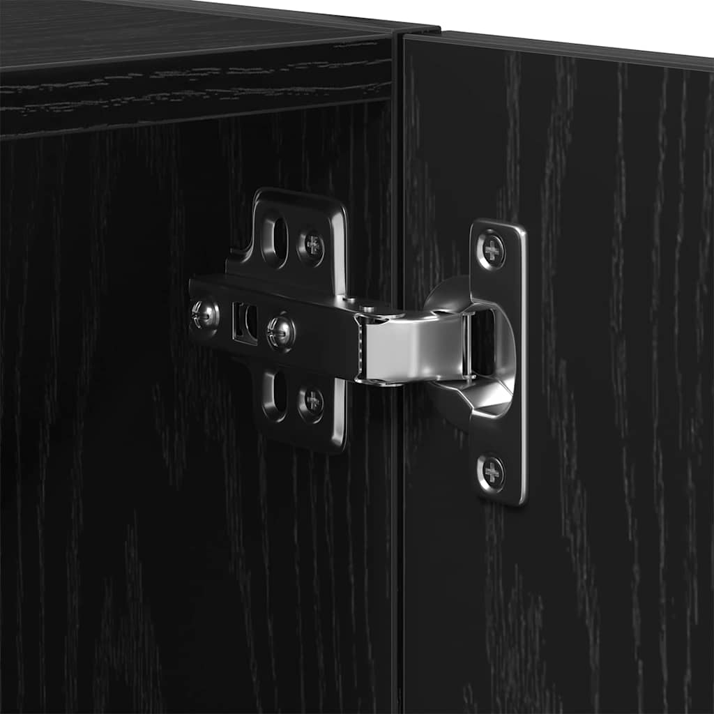 Wall Cabinet 60 x 30 x 60 cm Engineered Wood Black Oak