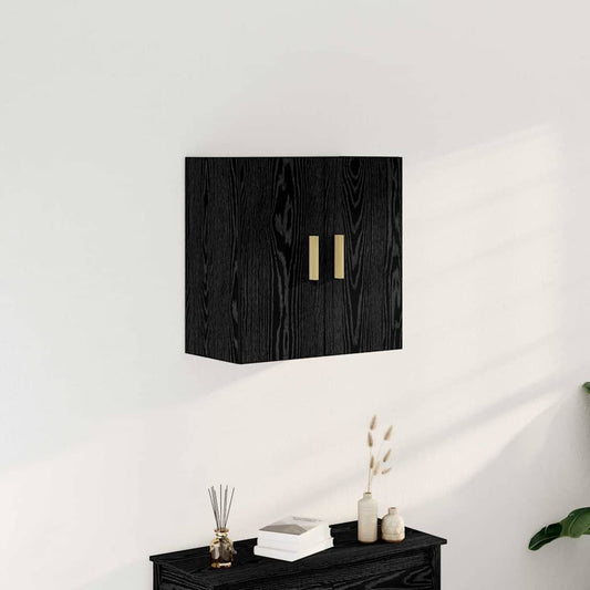 Wall Cabinet Black Oak 60 x 30 x 60 cm Engineered Wood