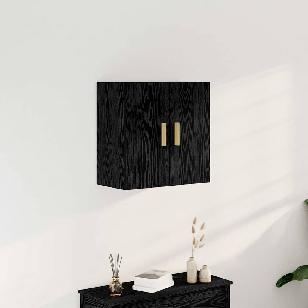Wall Cabinet 60 x 30 x 60 cm Engineered Wood Black Oak