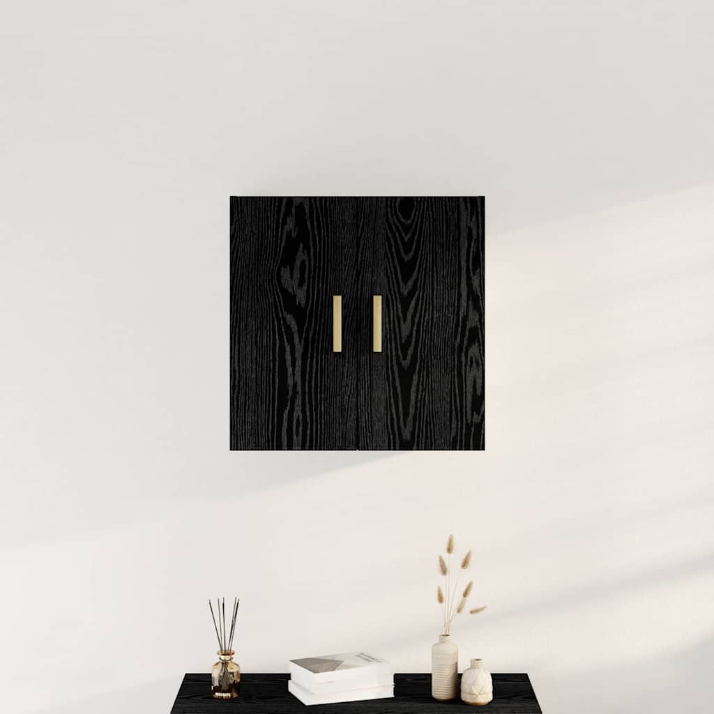 Wall Cabinet 60 x 30 x 60 cm Engineered Wood Black Oak