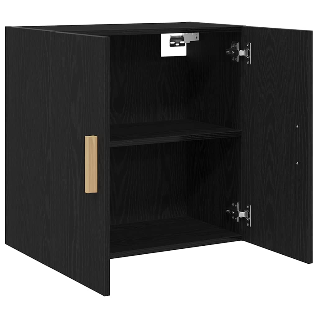 Wall Cabinet 60 x 30 x 60 cm Engineered Wood Black Oak