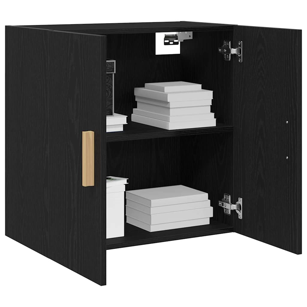 Wall Cabinet 60 x 30 x 60 cm Engineered Wood Black Oak
