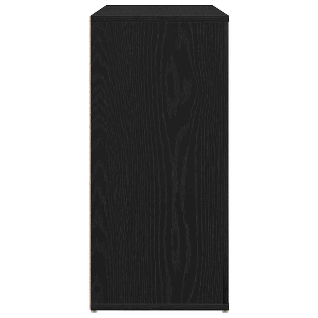 Sideboard Black Oak 80 x 33 x 70 cm Engineered Wood