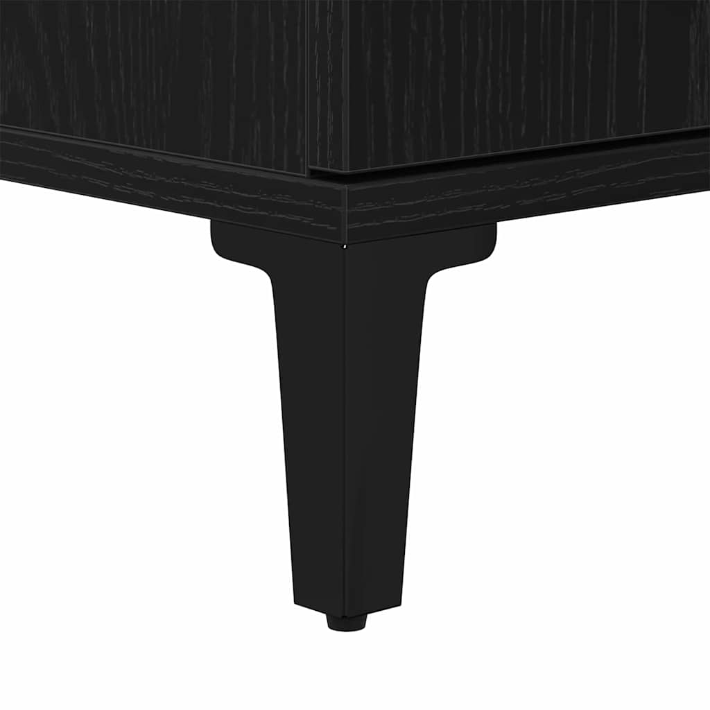 Bathroom Cabinet Black Oak 30 x 30 x 100 cm Engineered Wood