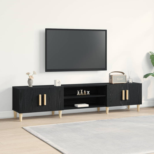 TV Cabinet 180 x 31.5 x 40 cm Black Oak Engineered Wood