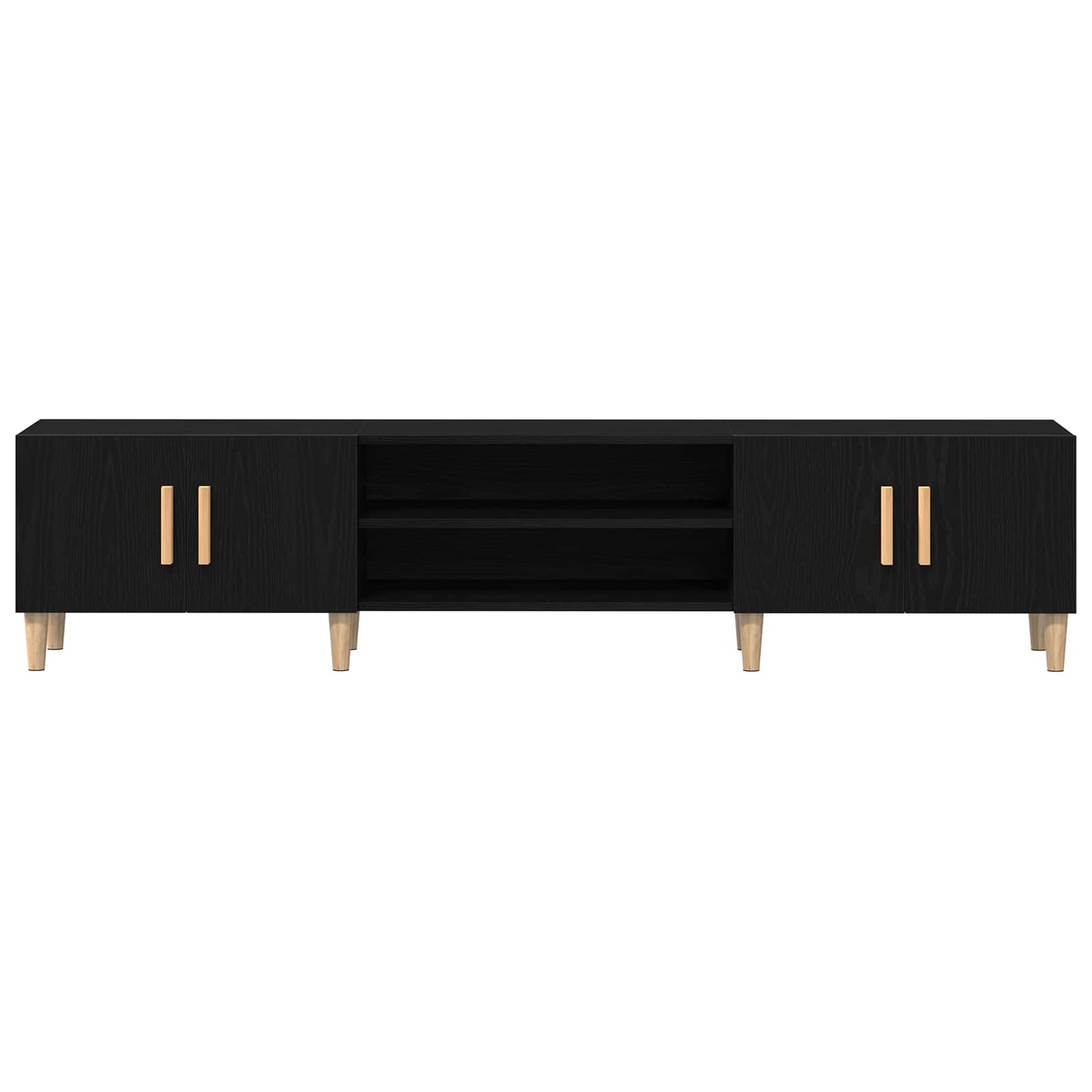 TV Cabinet Black Oak 180 x 31.5 x 40 cm Engineered Wood