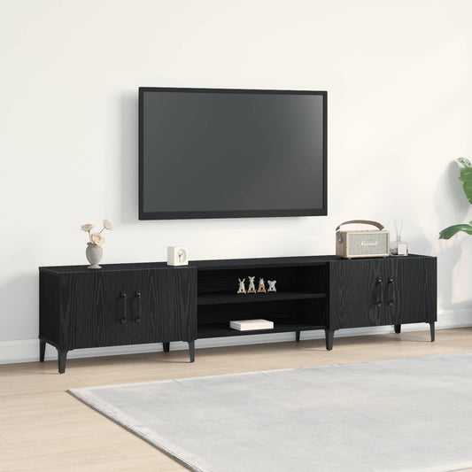 TV Cabinet 180 x 31.5 x 40 cm Black Oak Engineered Wood