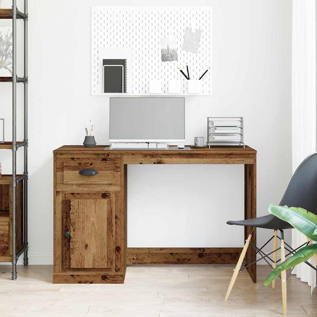 Desk with Drawer Old Wood 50 x 115 x 75 cm Engineered Wood