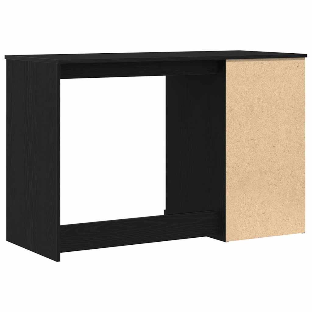 Desk with Drawer Black Oak 50 x 115 x 75 cm Engineered Wood