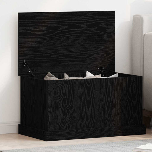 Storage Box Black oak 70 x 40 x 38 cm Engineered Wood