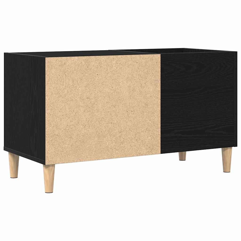 Record Cabinet Black oak 84.5 x 38 x 48 cm Engineered Wood