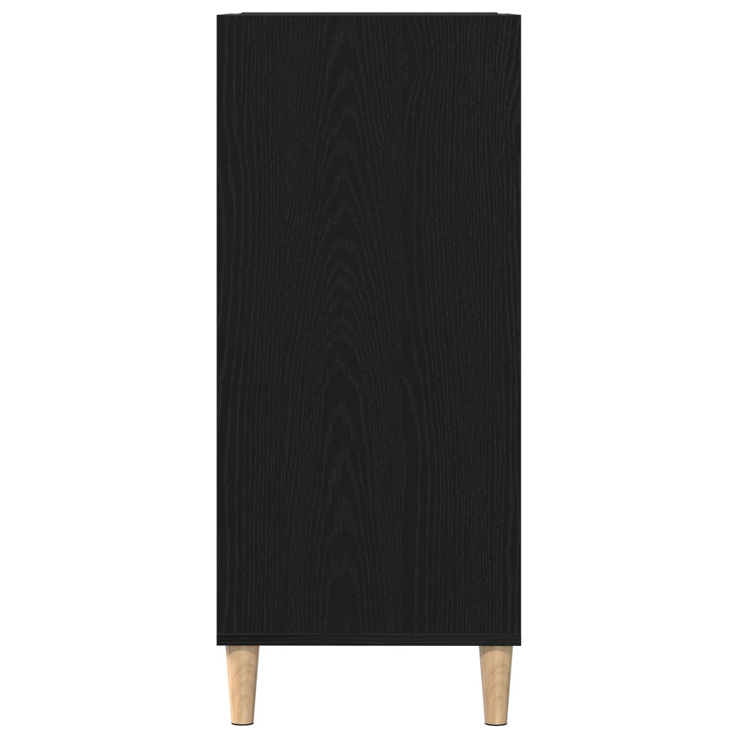 Record Cabinet Black Oak 84.5 x 38 x 89 cm Engineered Wood
