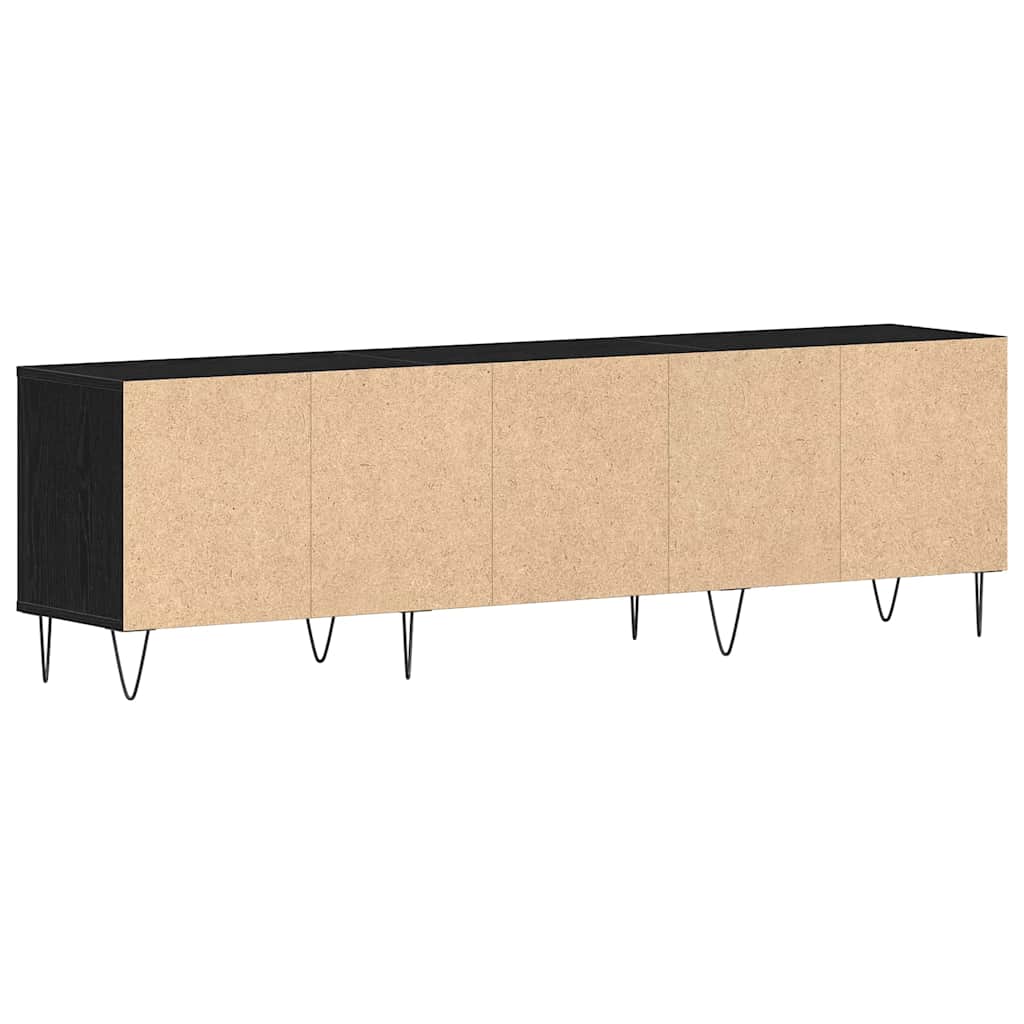 TV Cabinet Black Oak 150 x 30 x 44.5 cm Engineered Wood