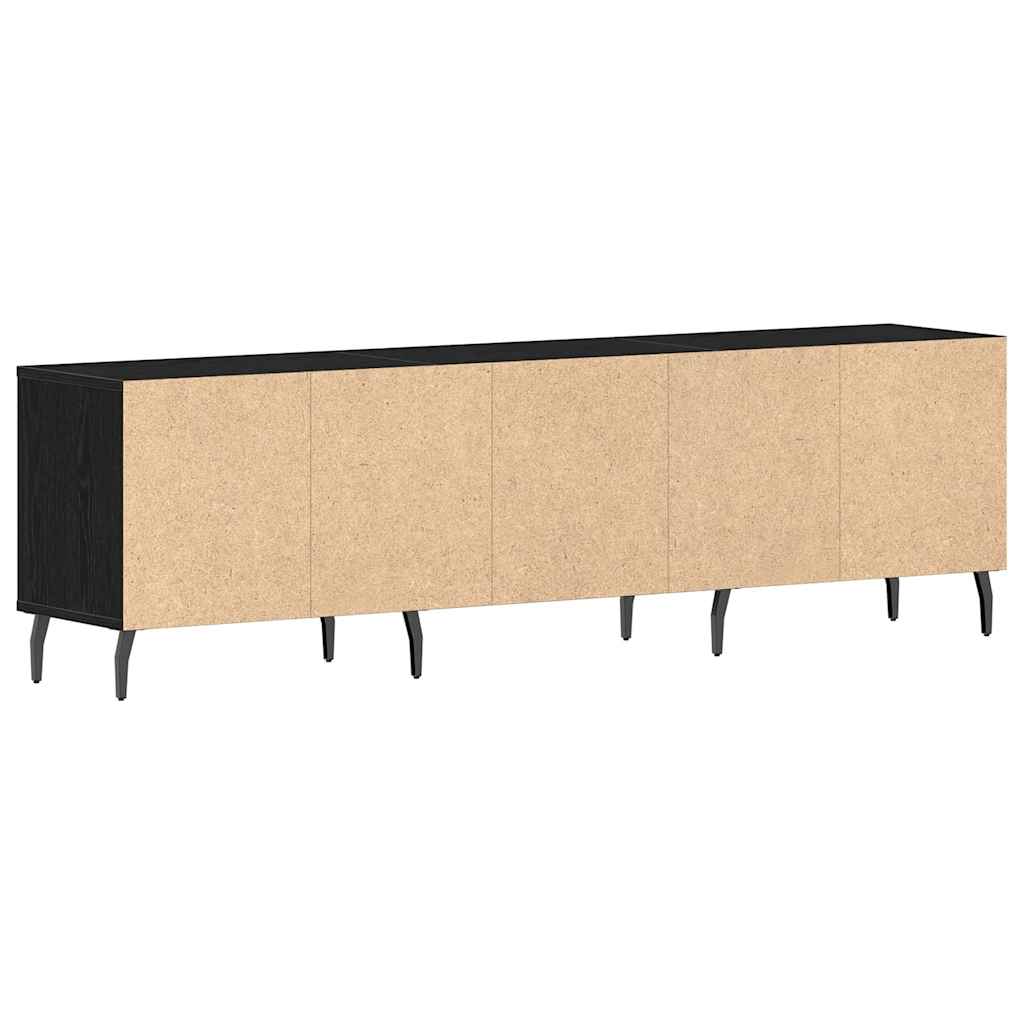 TV Cabinet Black Oak 150 x 30 x 44.5 cm Engineered Wood