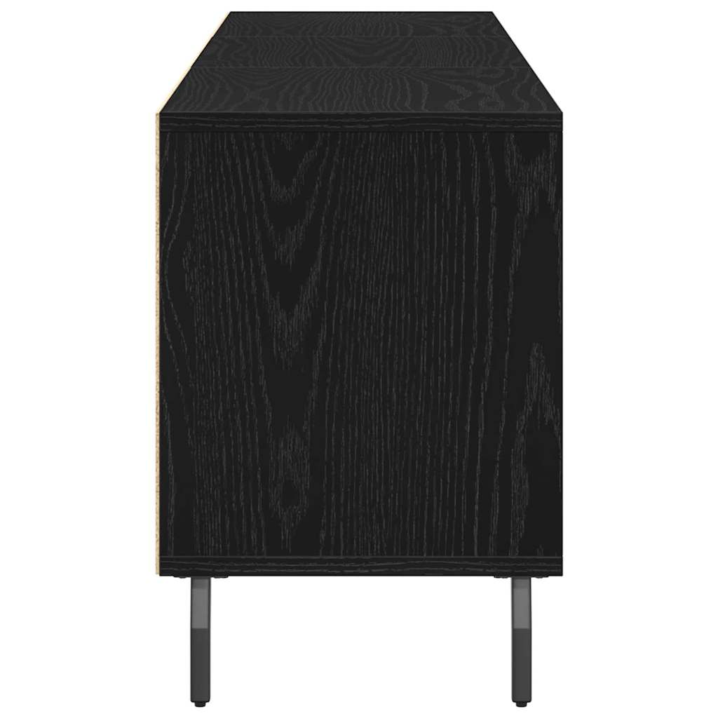 TV Cabinet Black Oak 150 x 30 x 44.5 cm Engineered Wood