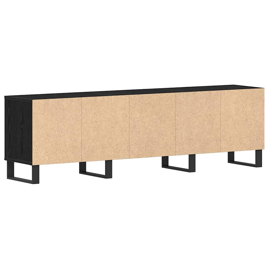 TV Cabinet Black Oak 150 x 30 x 44.5 cm Engineered Wood