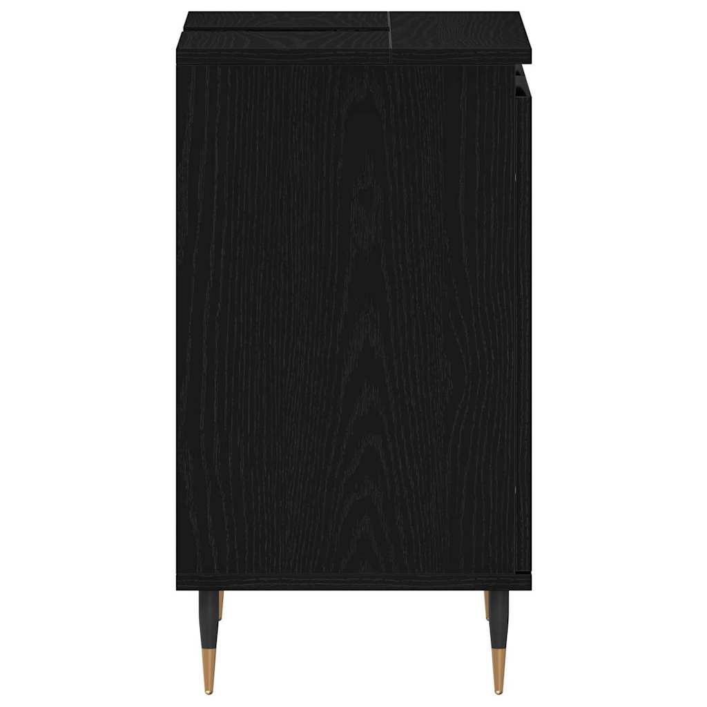 vidaXL Sink Cabinet Black Oak 58 x 33 x 60 cm Engineered wood