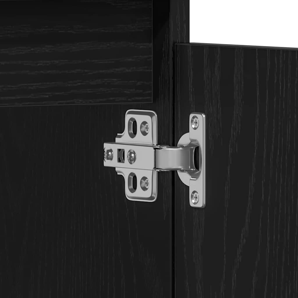 vidaXL Sink Cabinet Black Oak 58 x 33 x 60 cm Engineered wood
