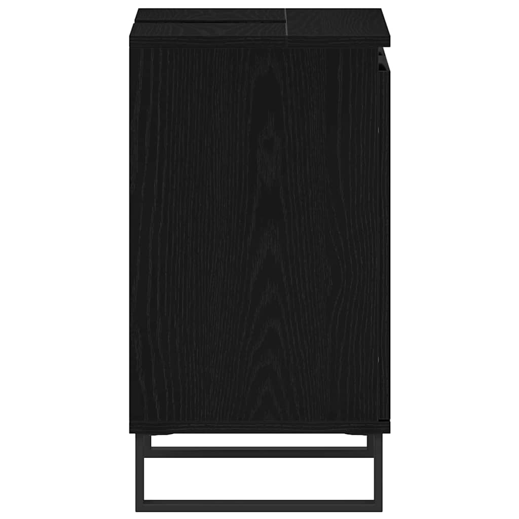 vidaXL Sink Cabinet Black Oak 58 x 33 x 60 cm Engineered wood