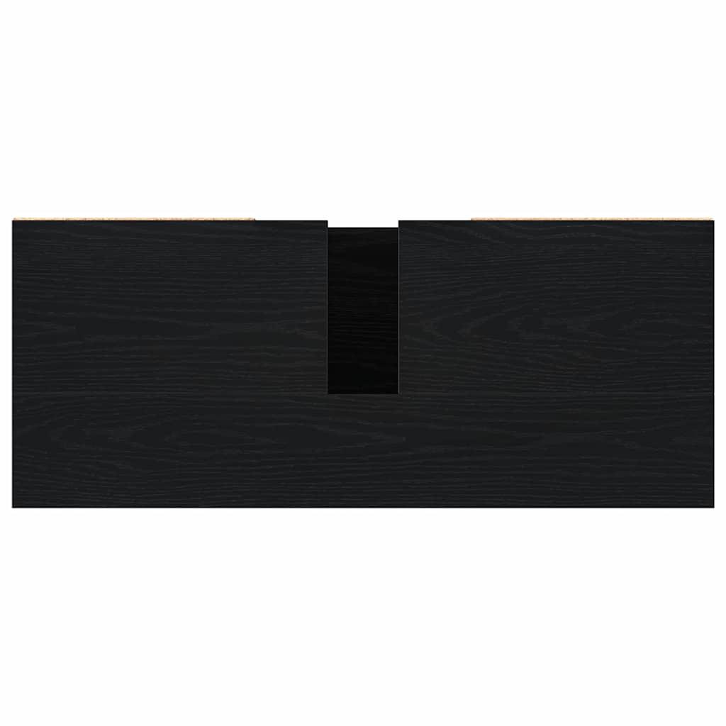 vidaXL Sink Cabinet Black Oak 80 x 33 x 60 cm Engineered wood