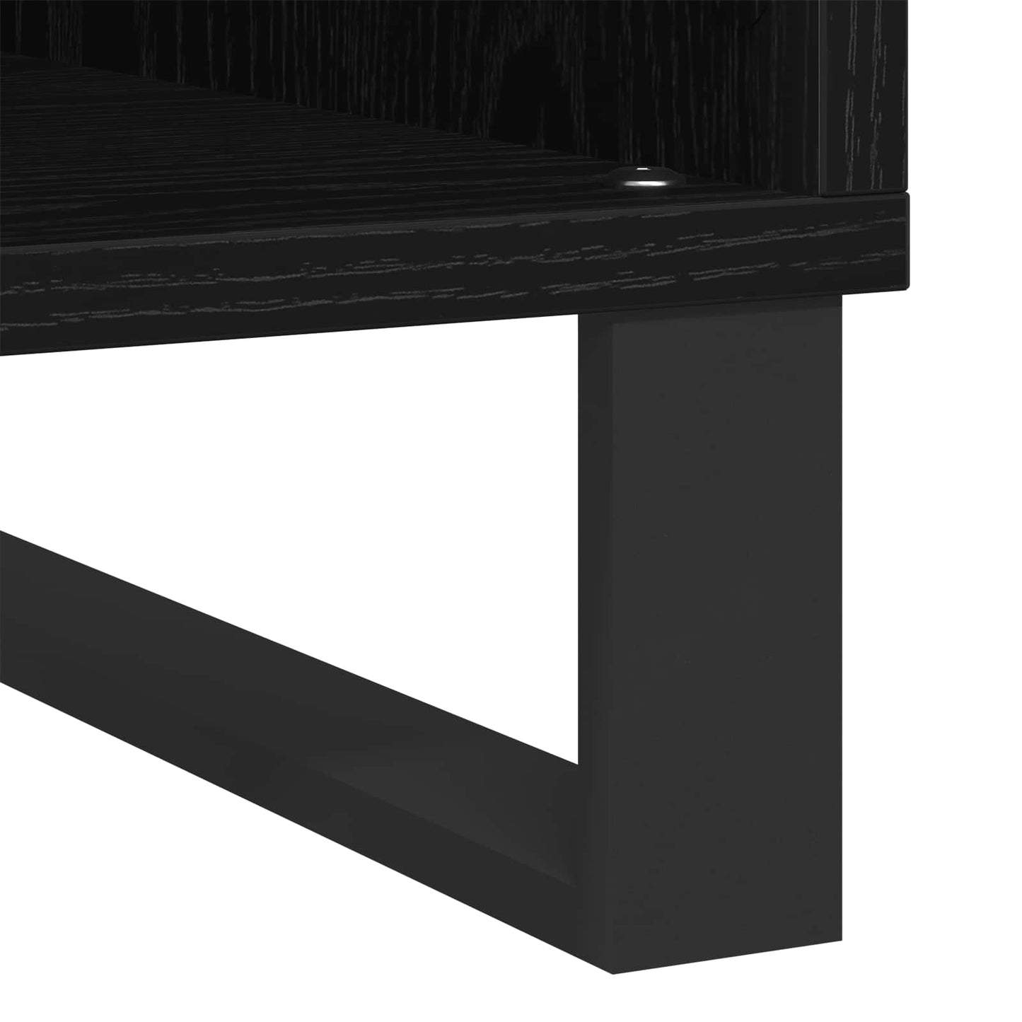 Record Cabinet Black Oak 85 x 38 x 89 cm Engineered Wood
