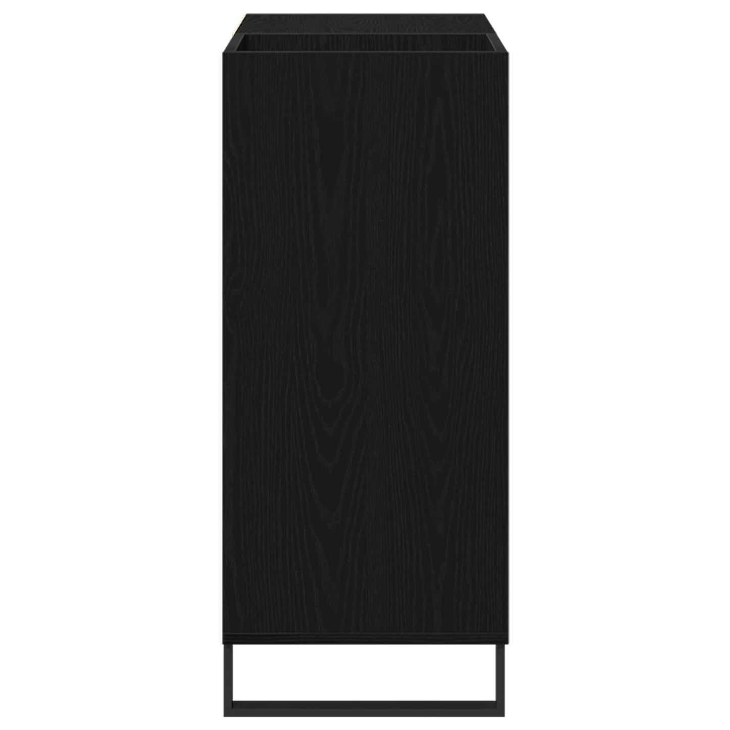 Record Cabinet Black Oak 85 x 38 x 89 cm Engineered Wood