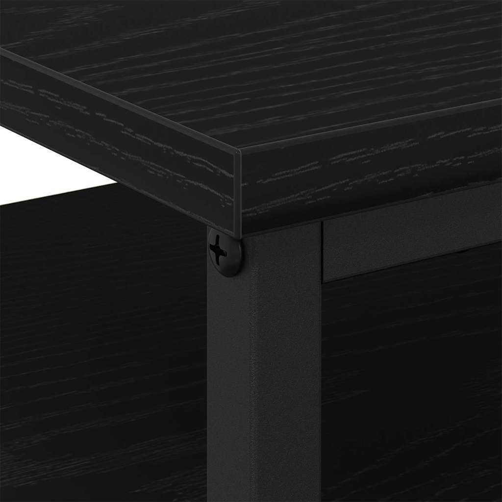 Bedside Cabinet Black Oak 34 x 35.5 x 50 cm Engineered Wood