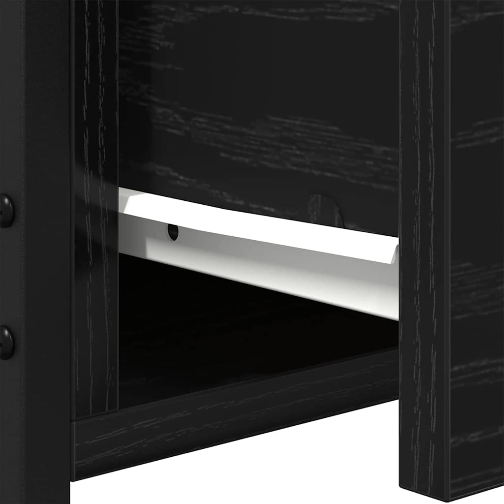 Bedside Cabinet Black Oak 34 x 36 x 50 cm Engineered Wood