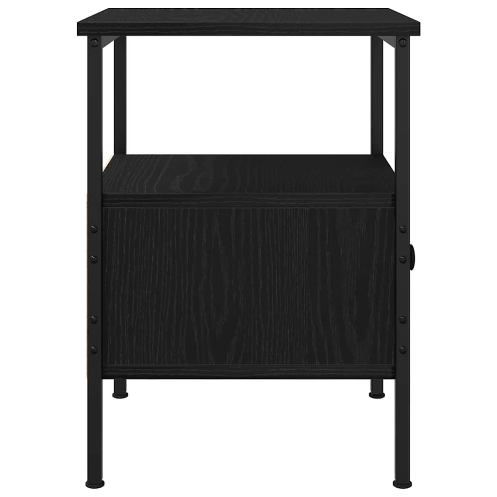Bedside Cabinet Black Oak 34 x 36 x 50 cm Engineered Wood